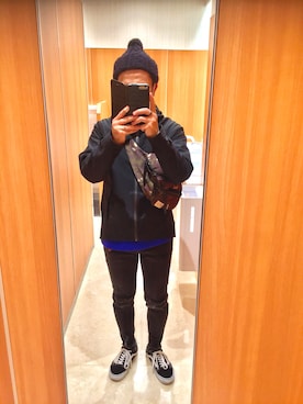 「ZARA MAN」｜「アイテム（マウンテンパーカー）」を使った、KADOさん（メンズ・163cm）の秋コーディネート