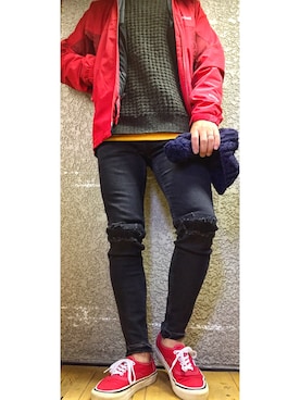 「ZARA MAN」｜「アイテム（マウンテンパーカー）」を使った、KADOさん（メンズ・163cm）の秋コーディネート