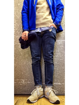 「HAVERSACK」｜「アイテム（ニットキャップ/ビーニー）」を使った、KADOさん（メンズ・163cm）の冬コーディネート