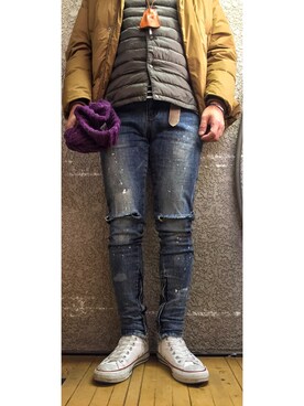 「orcival」｜「アイテム（ダウンジャケット/コート）」を使った、KADOさん（メンズ・163cm）の冬コーディネート