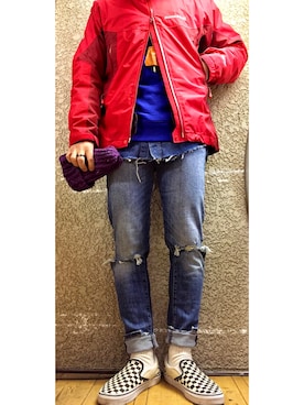 「coen」｜「アイテム（ニットキャップ/ビーニー）」を使った、KADOさん（メンズ・163cm）の冬コーディネート