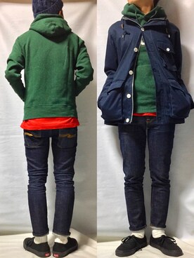 「coen」｜「アイテム（ニットキャップ/ビーニー）」を使った、KADOさん（メンズ・163cm）の春コーディネート