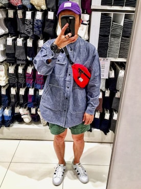 「oblekt（オブレクト）のアイテム（帽子）」を使った、KADOさん（メンズ・161cm）の秋コーディネート