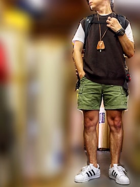 「MR.GENTLEMAN」｜「アイテム（パンツ）」を使った、KADOさん（メンズ・161cm）の秋コーディネート