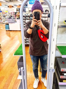 「n(n) BY NUMBER (N)INE（エヌエヌバイナンバーナイン）のアイテム（パンツ）」を使った、KADOさん（メンズ・161cm）の秋コーディネート