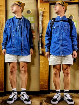 「OLD PARK（オールドパーク）のアイテム（トップス）」を使った、KADOさん（メンズ・159cm）の秋コーディネート