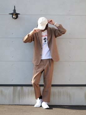 「ZIP FIVE（ジップファイブ）のアイテム（セットアップ）」を使った、kokkinさん（メンズ・178cm）の春コーディネート