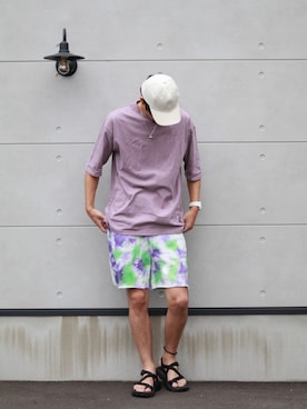 「improves（インプローブス）のアイテム（スウェットパンツ）」を使った、kokkinさん（メンズ・178cm）の夏コーディネート