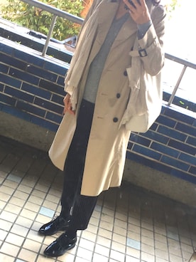 「カシミヤ」｜「アイテム（その他シューズ）」を使った、cocoa1010さん（レディース・162cm）の秋コーディネート