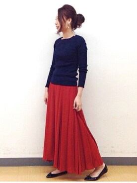 上田さん（レディース・173cm）の冬コーディネート