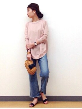 上田さん（レディース・173cm）の春コーディネート