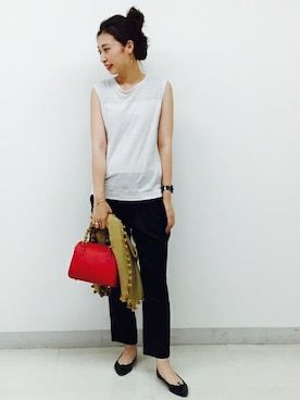 上田さん(レディース・173cm)の夏コーディネート