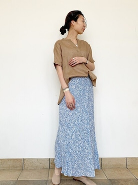 上田さん（レディース・173cm）の春コーディネート