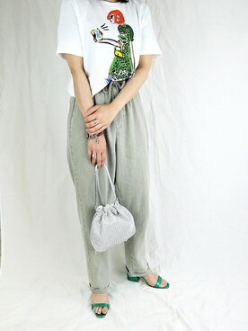 「Hercheek（ハーチーク）のアイテム」を使った、miniaさん（レディース・156cm）の春コーディネート