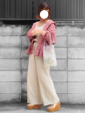 「SLOBE IENA（スローブイエナ）のアイテム（リング）」を使った、みいちゃんさん（レディース・157cm）の夏コーディネート