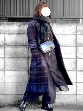 「シースルー」｜「アイテム（チェスターコート）」を使った、みいちゃんさん（レディース・158cm）の春コーディネート