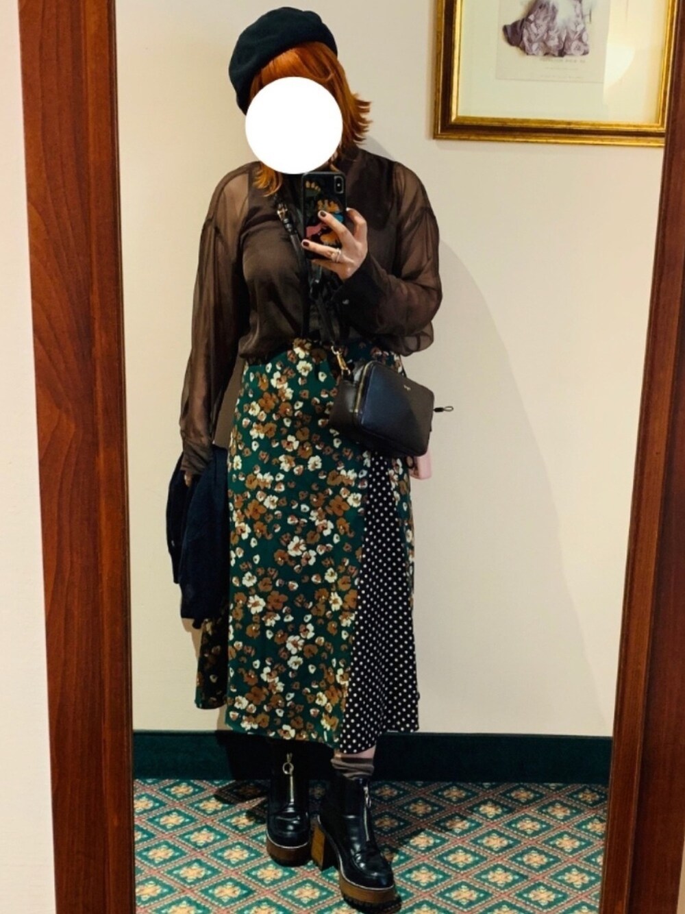 IENA（イエナ）の「レトロプリント ランダムパネルスカート  