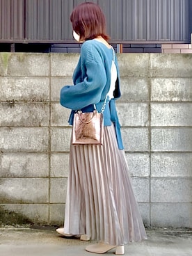 「Ameri（アメリ）のアイテム（ハンドバッグ）」を使った、みいちゃんさん（レディース・158cm）の春コーディネート