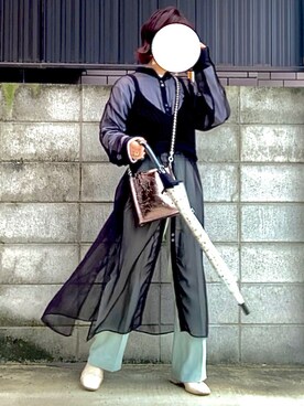 「Ameri（アメリ）のアイテム（ハンドバッグ）」を使った、みいちゃんさん（レディース・158cm）の春コーディネート