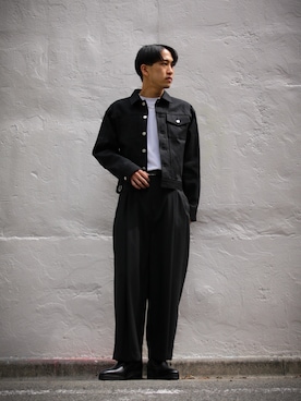 「Lui's（ルイス）のアイテム（ブーツ）」を使った、Onoda Junさん（メンズ・175cm）の春コーディネート