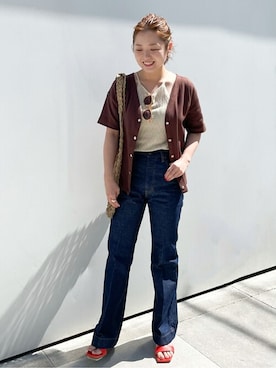 「アイテム（リング）」を使った、ayuさん（レディース・150cm）の春コーディネート