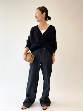 「plage（プラージュ）の【AVN /エーヴィーエヌ】SP WIDE デニム◆（デニムパンツ）」を使った、ayuさん（レディース・150cm）の夏コーディネート