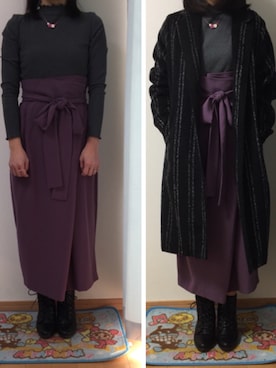 黒毛ちゃんさん（レディース・155cm）の冬コーディネート