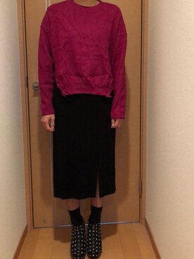 黒毛ちゃんさん(レディース・155cm)の冬コーディネート