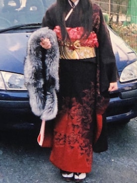 「Michal Negrin（ミハエル ネグリン）のアイテム（リング）」を使った、黒毛ちゃんさん（レディース・155cm）の冬コーディネート