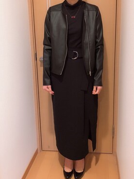黒毛ちゃんさん（レディース・155cm）の冬コーディネート