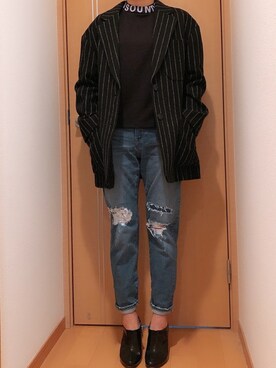 黒毛ちゃんさん（レディース・155cm）の春コーディネート