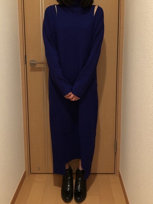 UN3D.（アンスリード）の「SHOULDER OPEN KNIT OP（ワンピース）」 - WEAR