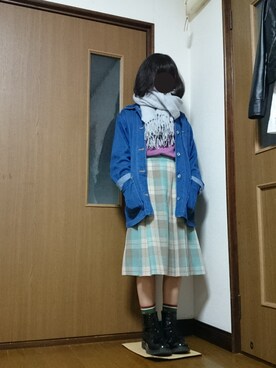 「まふもふ」｜「アイテム（ジャケット/アウター）」を使った、鳥居さん（レディース・156cm）の秋コーディネート