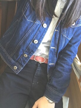 「ehka sopo（エヘカソポ）のアイテム（デニムジャケット）」を使った、ダサいよっちゃん(日々の記録用)さん（レディース・162cm）の春コーディネート
