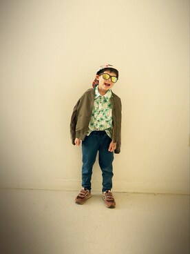 「H&M（エイチ・アンド・エム）のアイテム（ラッピングキット）」を使った、kenta2011さん（キッズ・110cm）の春コーディネート
