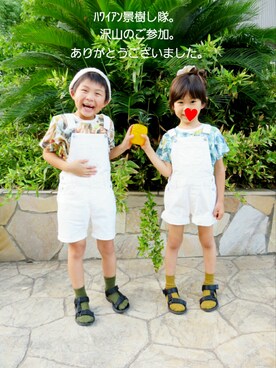 「アイテム（ラッピングキット、グリーン系）」を使った、kenta2011さん（キッズ・110cm）の夏コーディネート