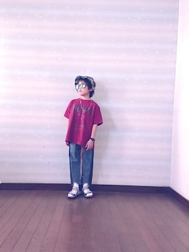 「アイテム（ラッピングキット、レッド系）」を使った、kenta2011さん（キッズ・120cm）の春コーディネート