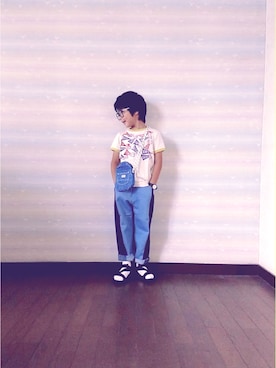 「アイテム（ラッピングキット、グリーン系）」を使った、kenta2011さん（キッズ・120cm）の夏コーディネート