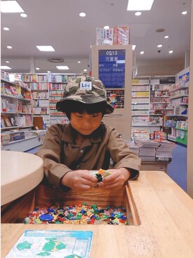 「アイテム（ラッピングキット、レッド系）」を使った、kenta2011さん（キッズ・120cm）の秋コーディネート