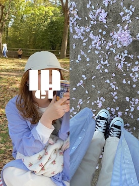 「coca（coca）（コカ）のアイテム（シャツワンピース）」を使った、めい♪♭♯さん（レディース・160cm）の春コーディネート