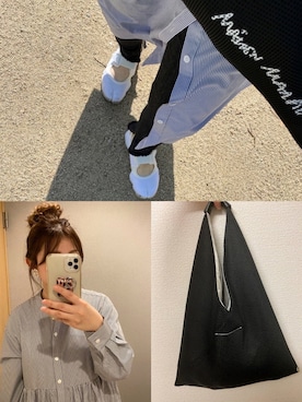 「coca（coca）（コカ）のアイテム（シャツワンピース）」を使った、めい♪♭♯さん（レディース・160cm）の春コーディネート