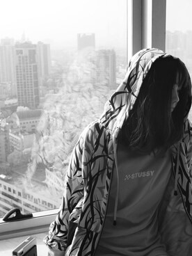 「CLOT（クロット）のアイテム（ジャケット/アウター）」を使った、hk888oさん（レディース・165cm）の冬コーディネート