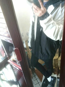 「Right-on（ライトオン）のアイテム（ナイロンジャケット）」を使った、かぴばらさんさん（メンズ・163cm）の春コーディネート