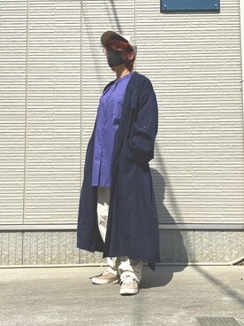 「古着女子」｜「アイテム（チェスターコート）」を使った、unico17さん（レディース・156cm）の春コーディネート