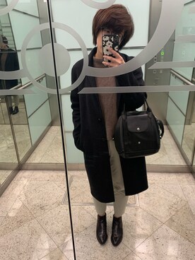 「Herls（ハーリス）のアイテム」を使った、Samantha I. Leeさん（レディース・155cm）の冬コーディネート