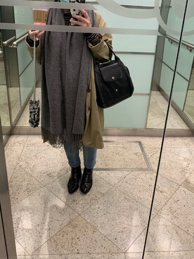 「Herls（ハーリス）のアイテム」を使った、Samantha I. Leeさん（レディース・155cm）の春コーディネート