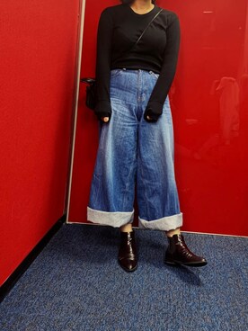 「Herls（ハーリス）のアイテム」を使った、Samantha I. Leeさん（レディース・155cm）の秋コーディネート