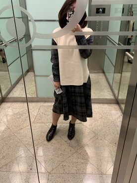 「Herls（ハーリス）のアイテム」を使った、Samantha I. Leeさん（レディース・155cm）の冬コーディネート