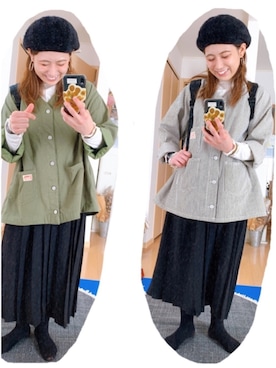 「Java（ジャバ）のアイテム（カバーオール）」を使った、こがさん（レディース・152cm）の春コーディネート