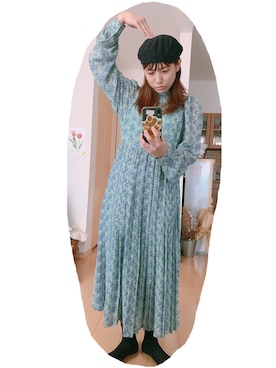 「ベレー帽女子」｜こがさん（レディース・152cm）の春コーディネート